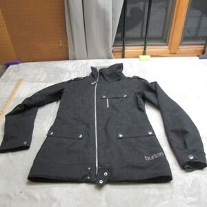 Burton Jacket Womens Medium Black Camo Insulated Waterproof Winter Ski Snowboard